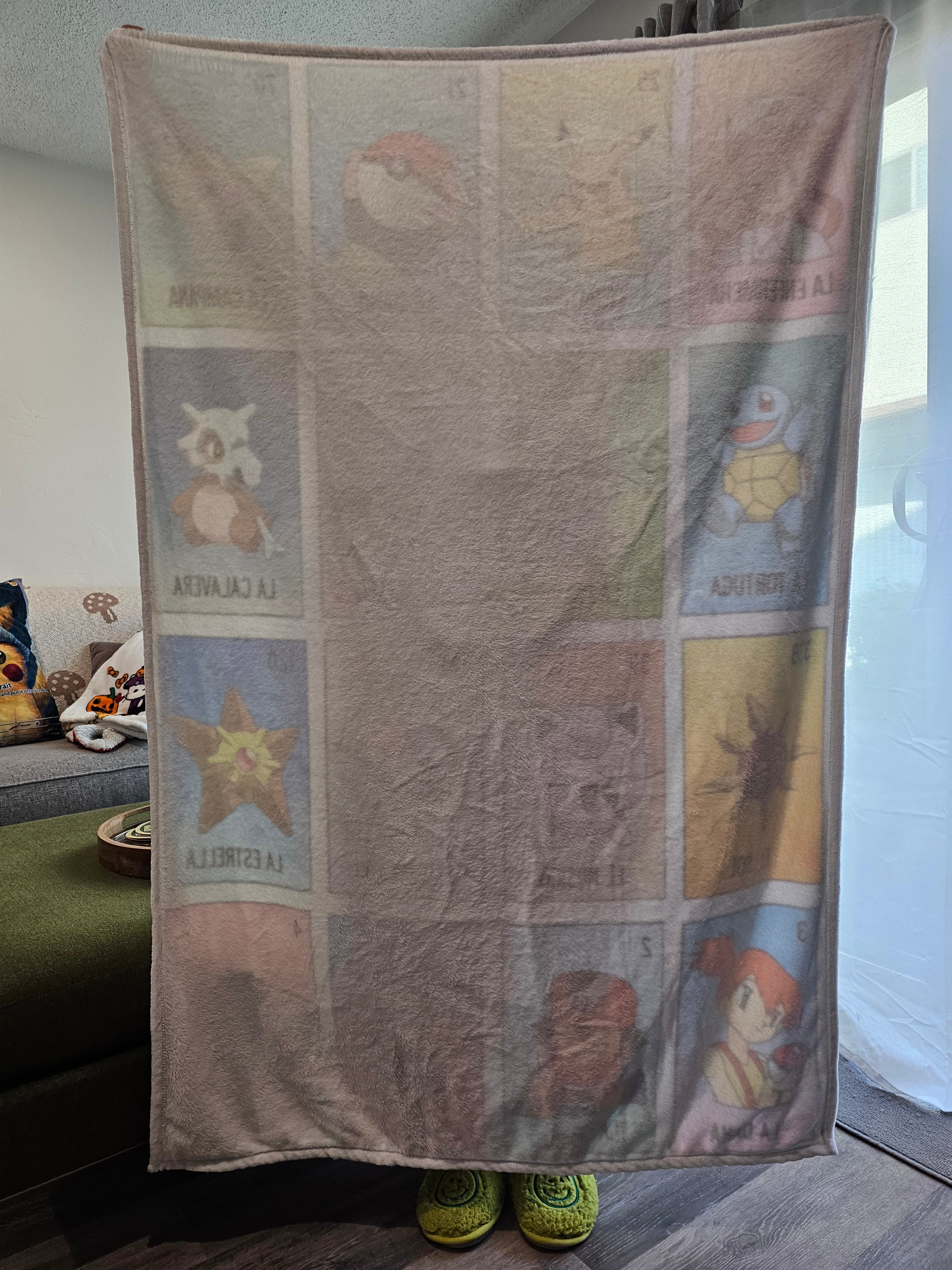 Pokémon Loteria Blanket. 39 Inches X 59 Inches. Warm And Comfy.