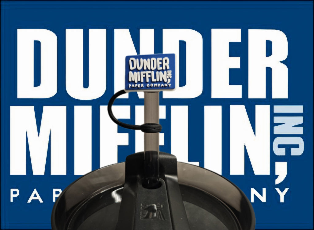The Office Dunder Mifflin Straw Topper. 10mm Straw Opening.