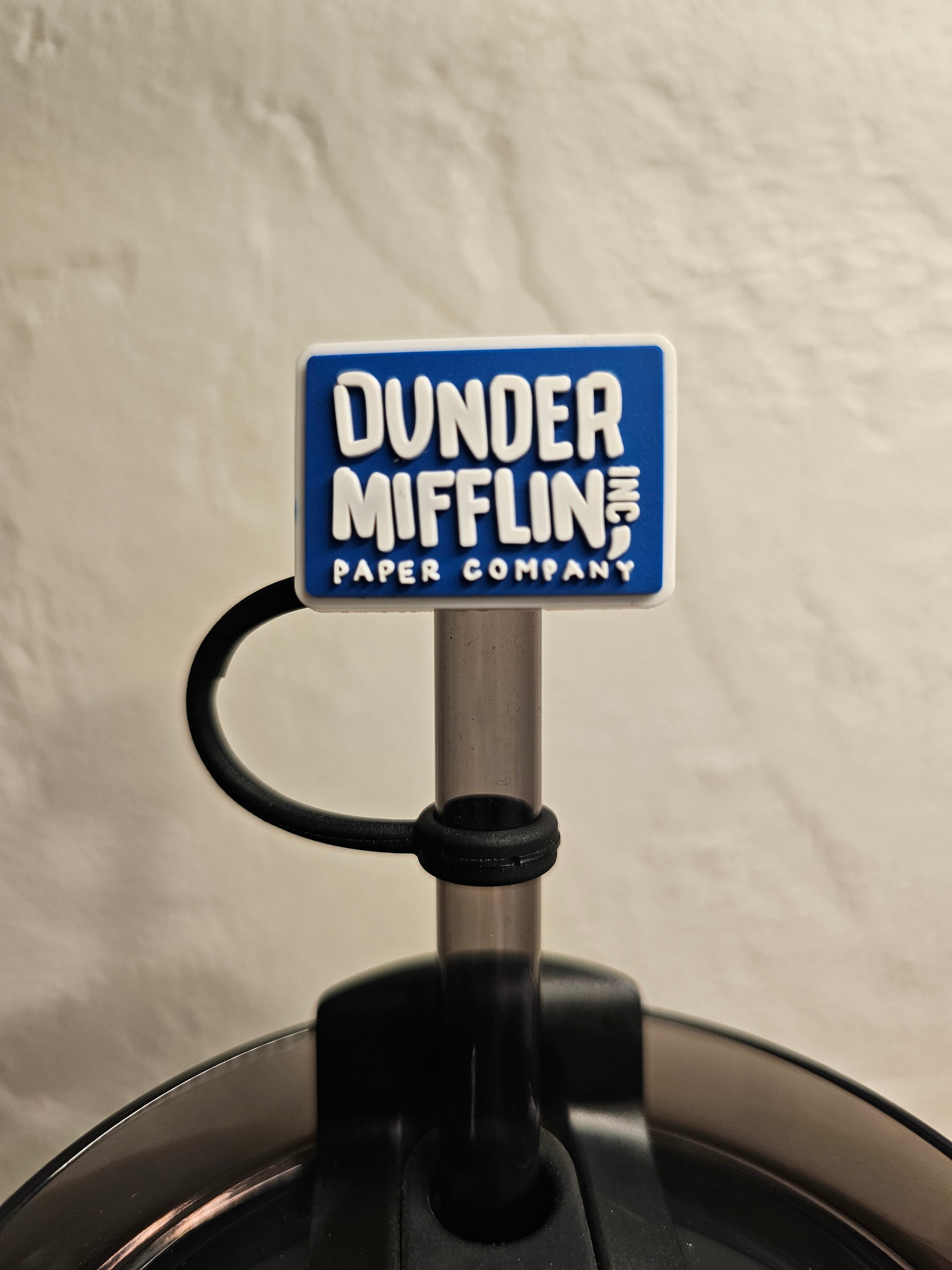 The Office Dunder Mifflin Straw Topper. 10mm Straw Opening.
