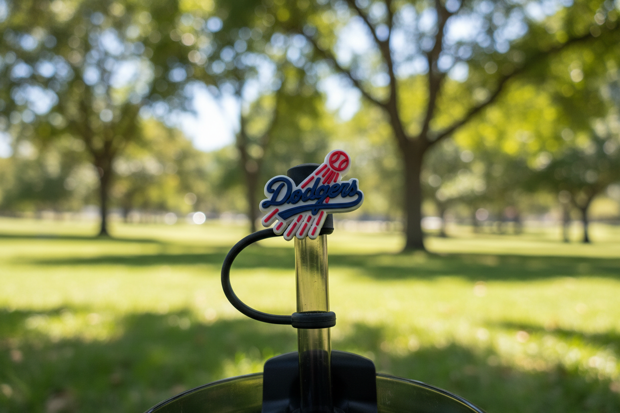 Los Angeles Dodgers Straw Toppers. 10mm Straw Opening. 4 Pack.