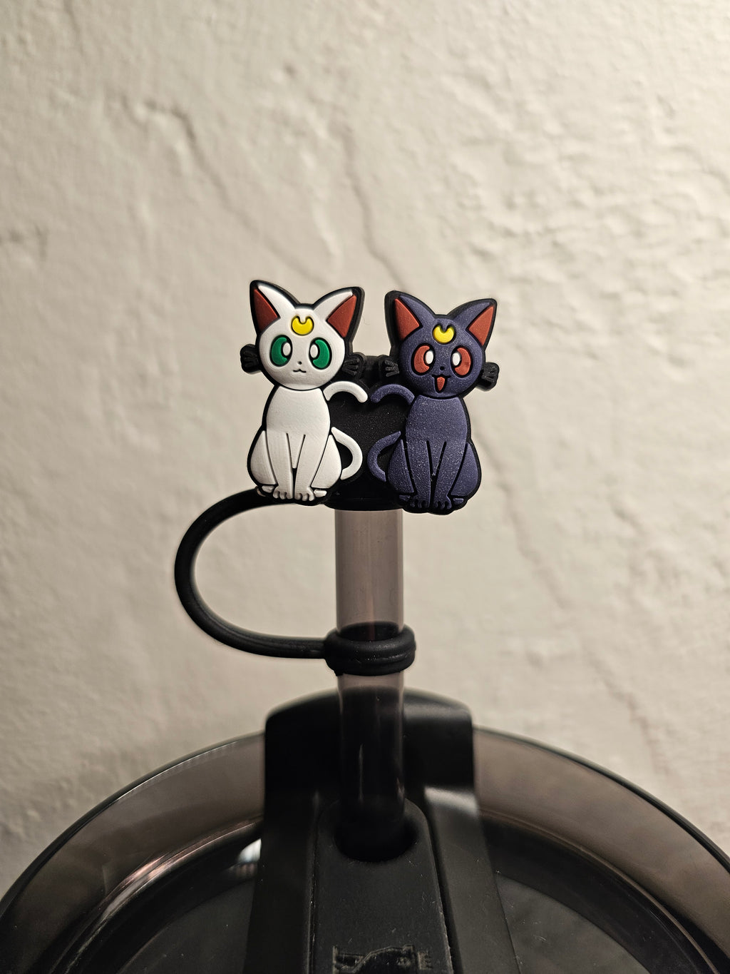 Sailor Moon Artemis Luna Kawaii Straw Topper. 10mm Straw Opening.