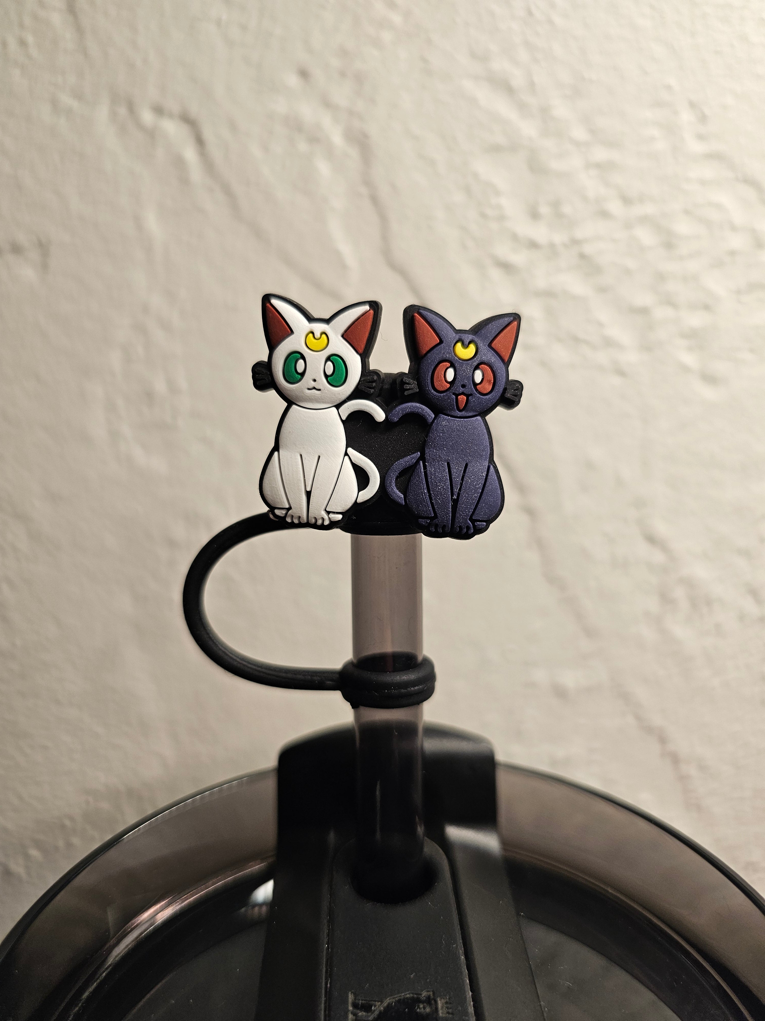 Sailor Moon Artemis Luna Kawaii Straw Topper. 10mm Straw Opening.