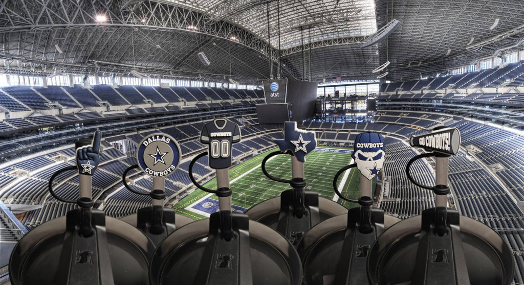 Dallas Cowboys Straw Toppers. 10mm Straw Opening. 6 Pack.