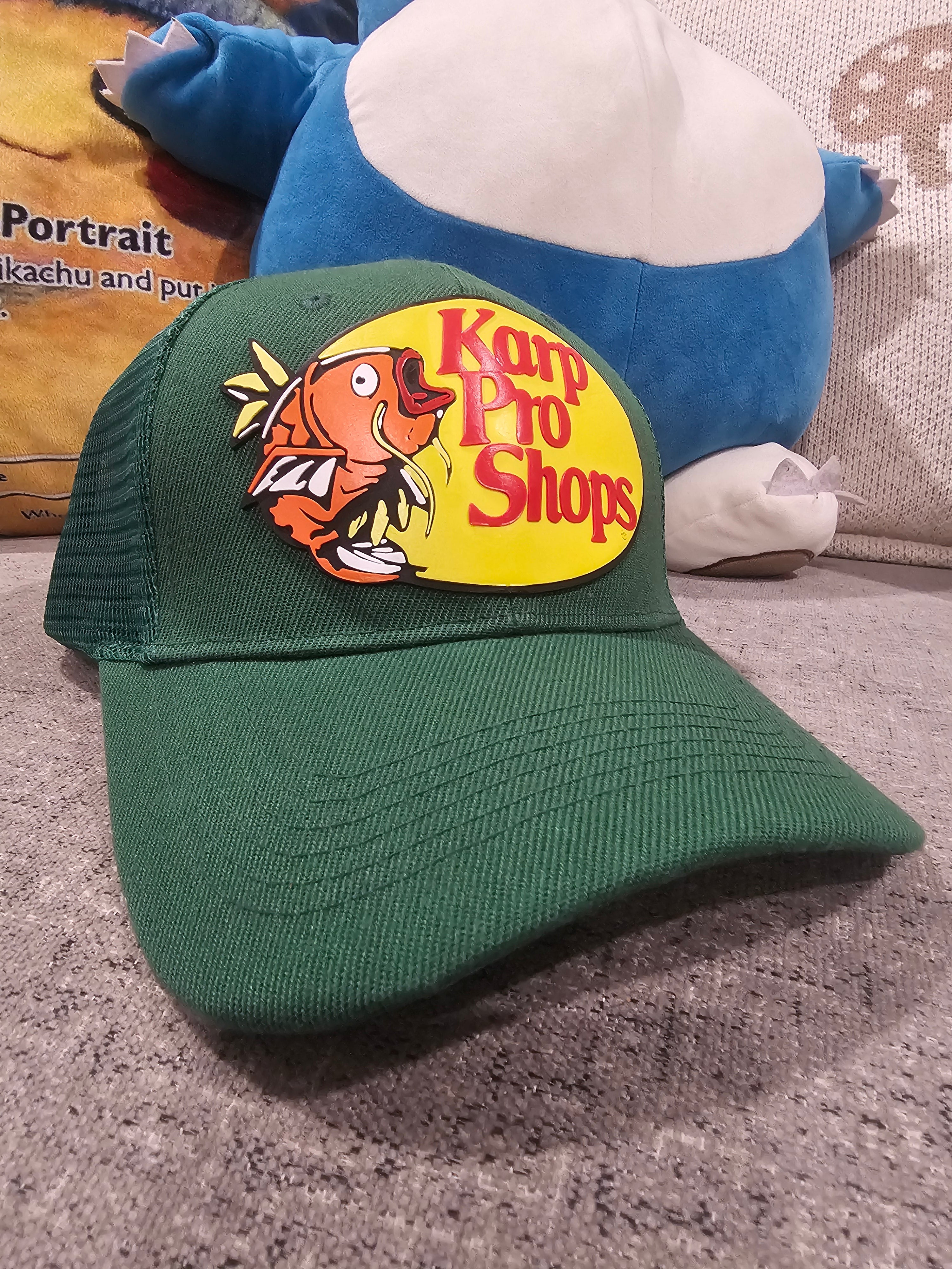 Pokémon "Karp Pro Shops" PVC Patch Trucker Hat.