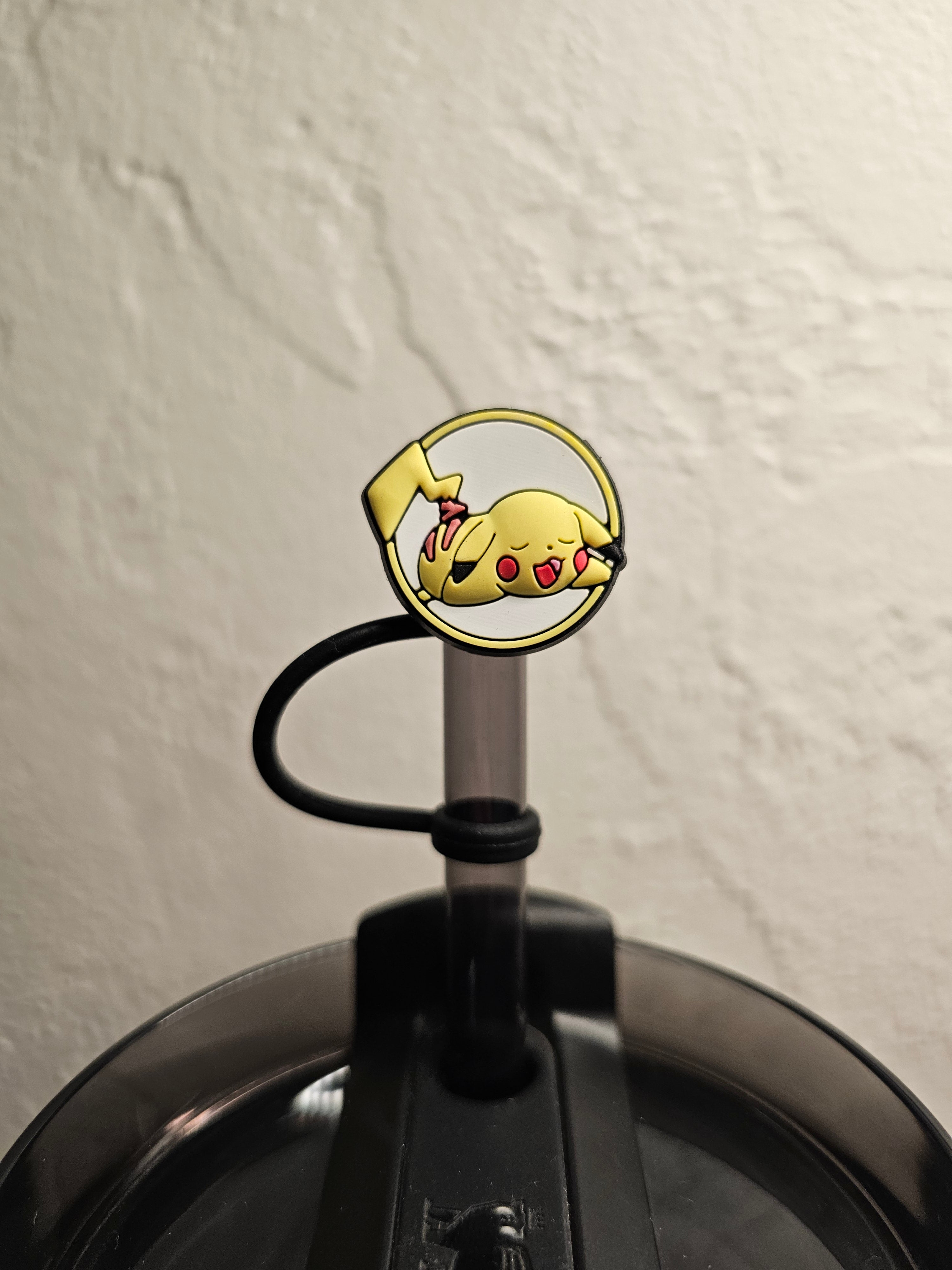 Pokémon Pikachu Straw Toppers. 10mm Straw Opening. 4 Pack.