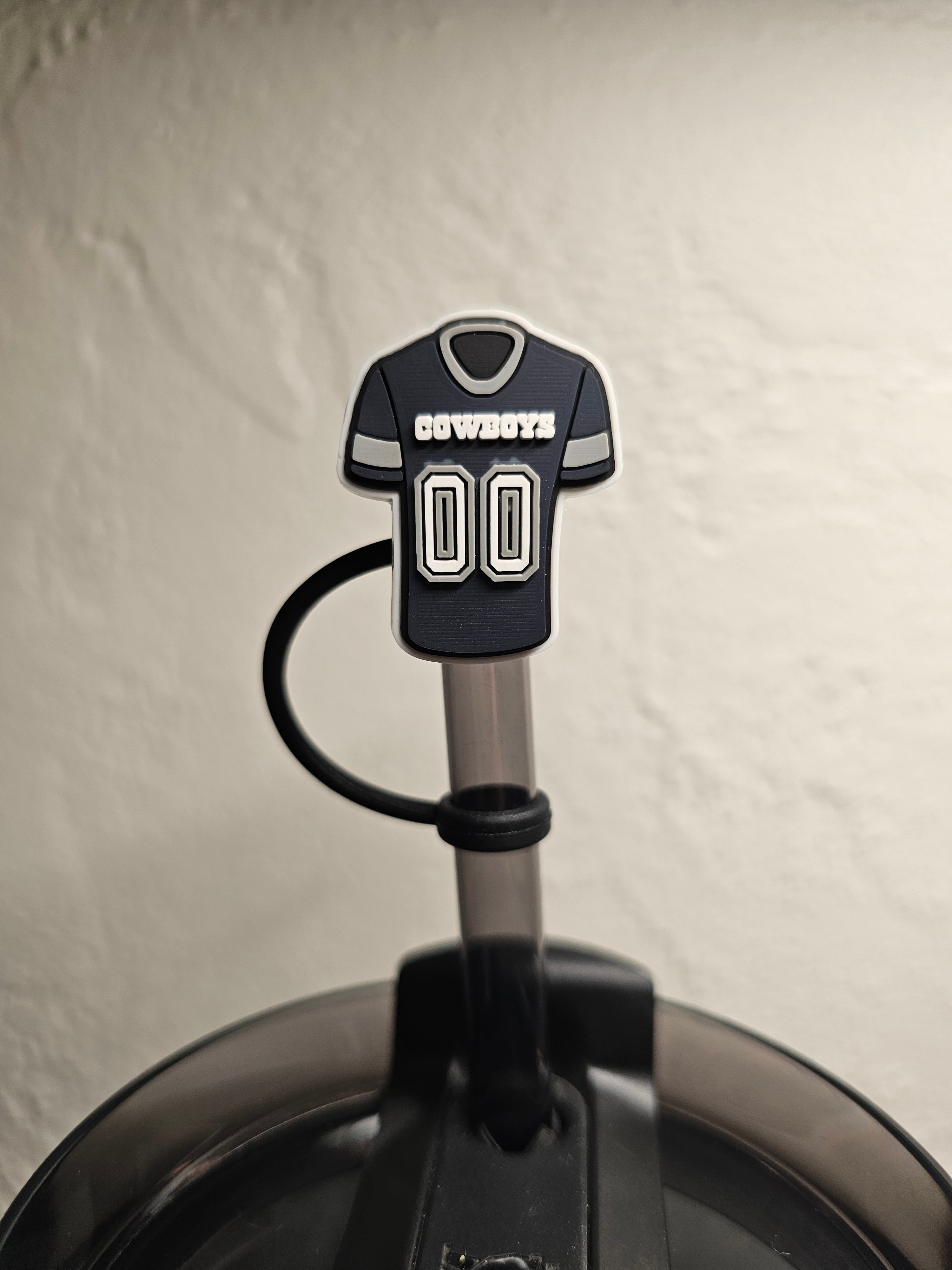 Dallas Cowboys Straw Toppers. 10mm Straw Opening. 6 Pack.