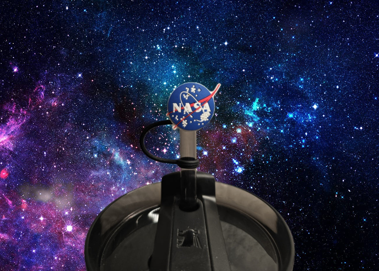 NASA Logo Straw Topper. 10mm Straw Opening.