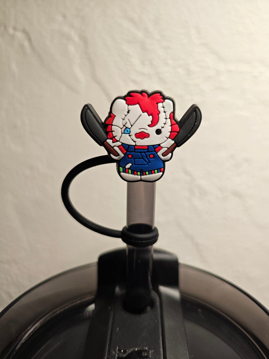 Hello Kitty Horror Movie Straw Toppers. 10mm Straw Opening. 5 Pack.