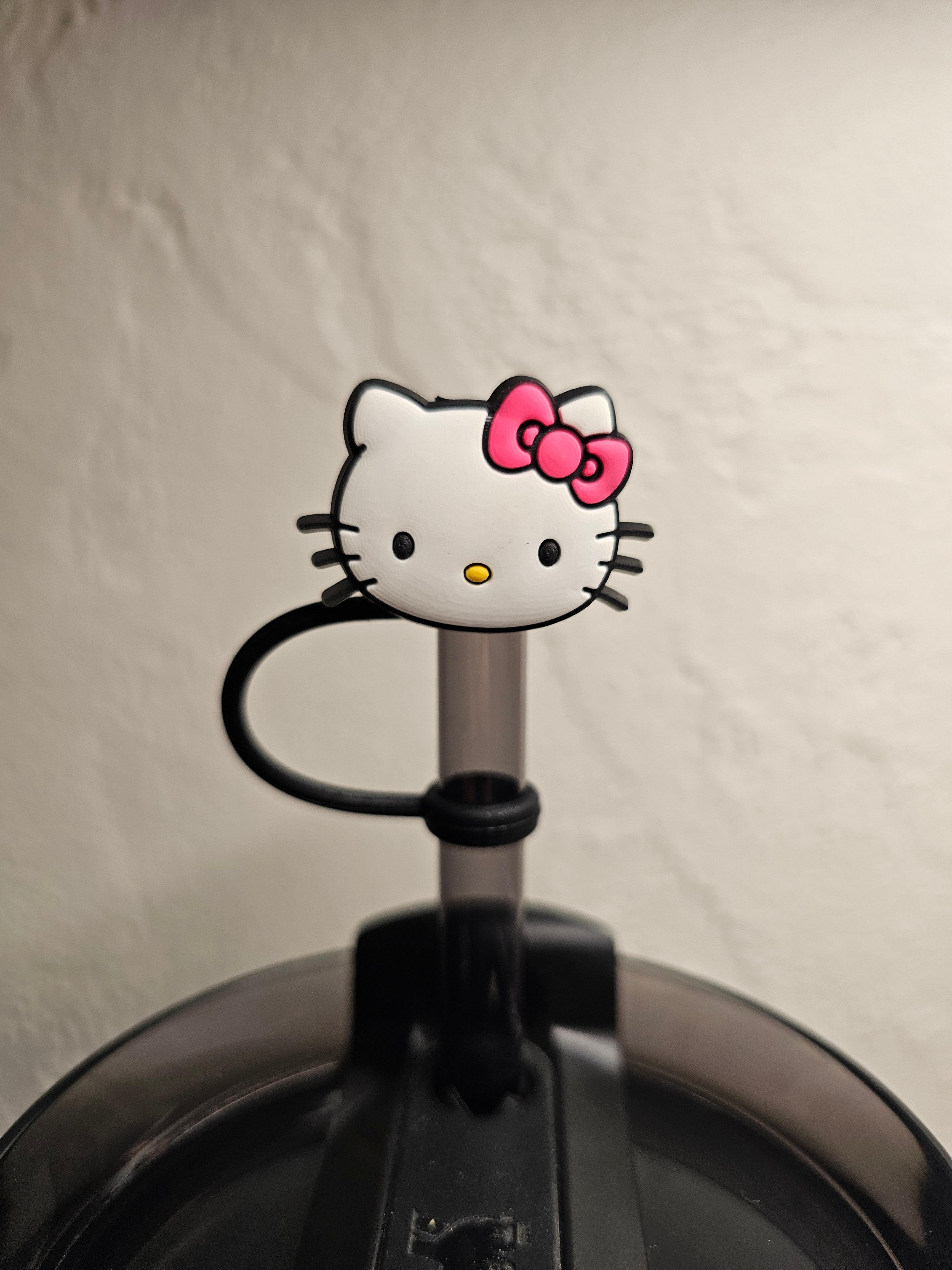 Hello Kitty Kawaii Straw Toppers. 10mm Straw Opening. 3 Pack.