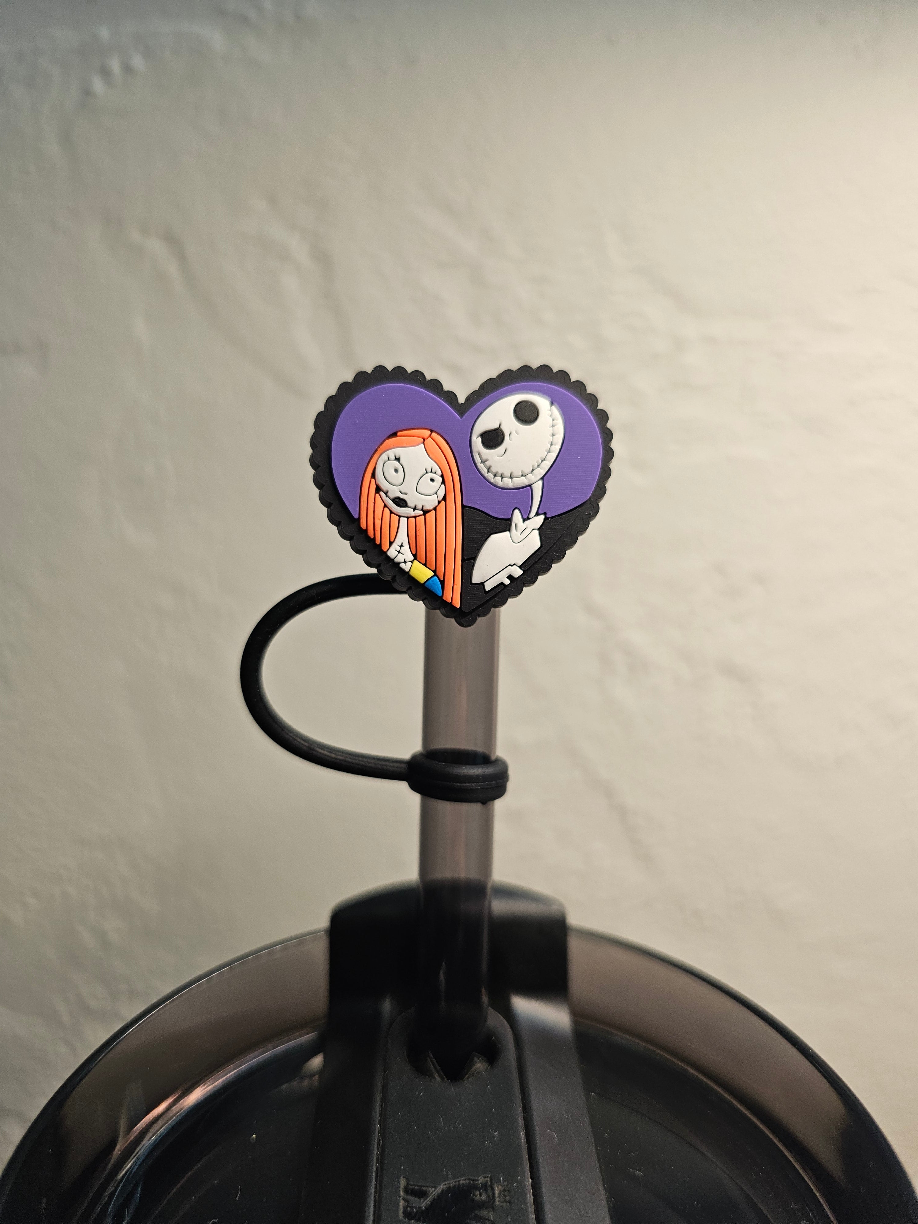 The Nightmare Before Christmas Straw Toppers. 10mm Straw Opening. 4 Pack.