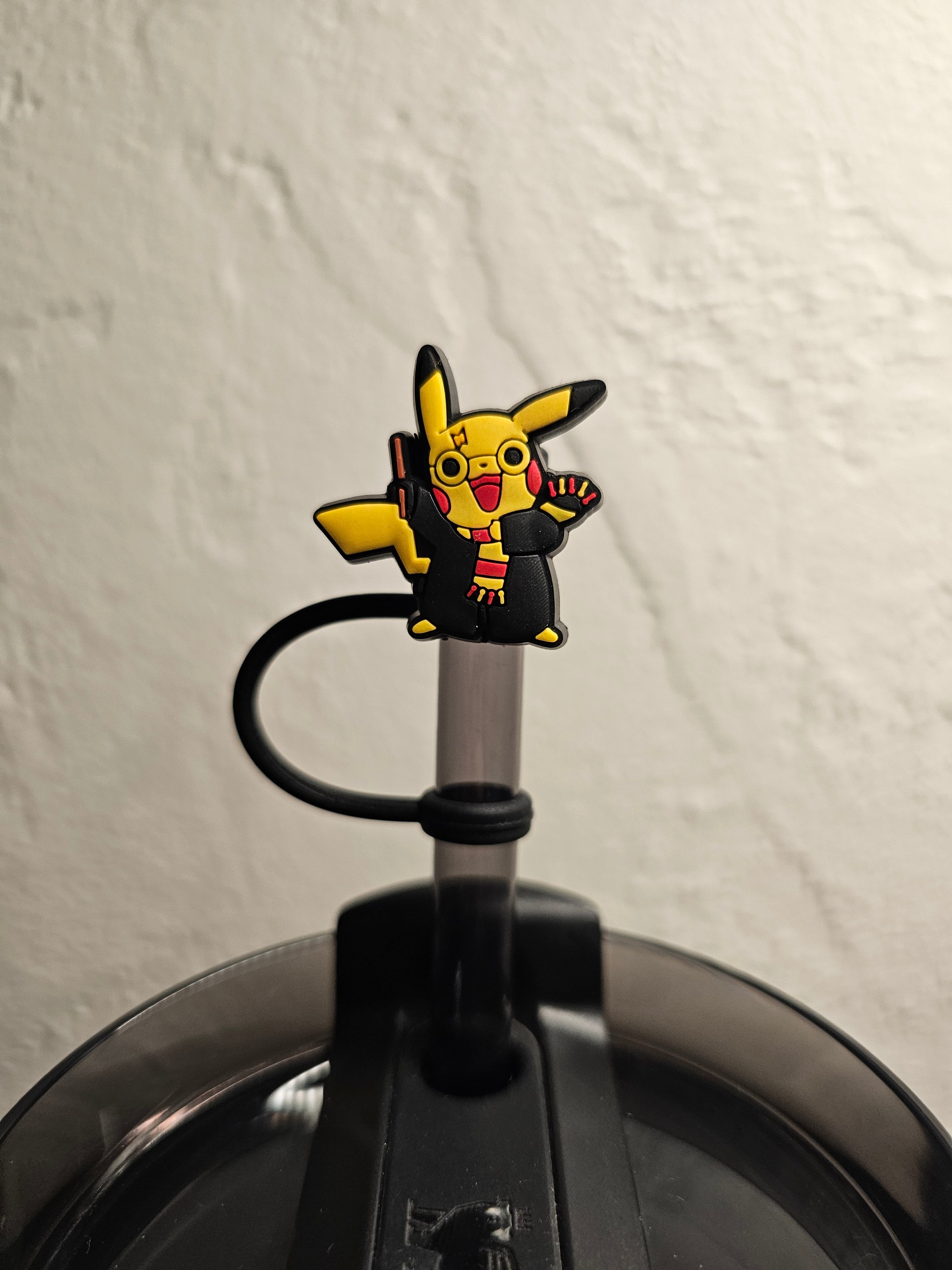 Pokémon Pikachu Straw Toppers. 10mm Straw Opening. 4 Pack.