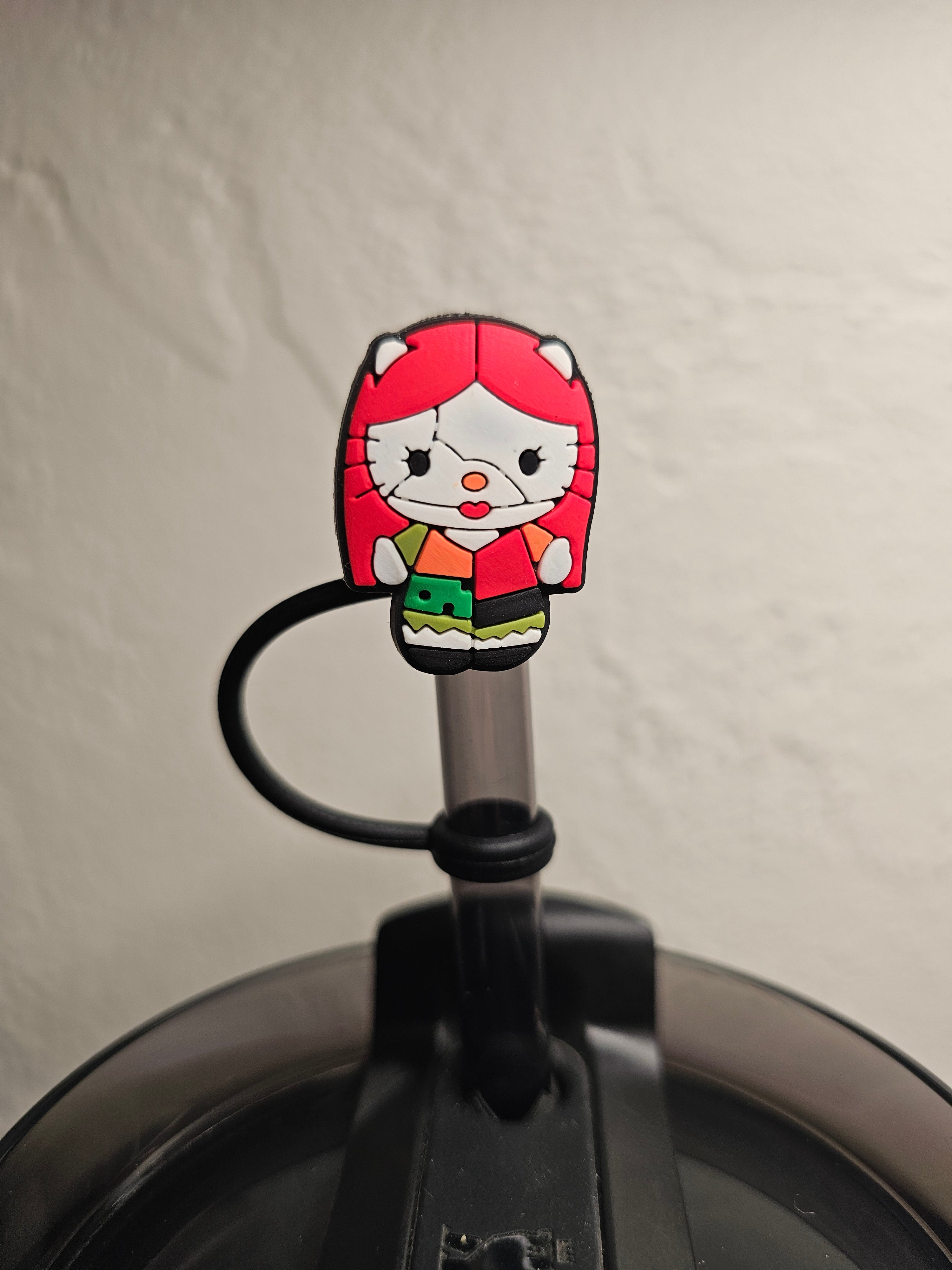 Hello Kitty Straw Toppers. 10mm Straw Opening. 5 Pack.