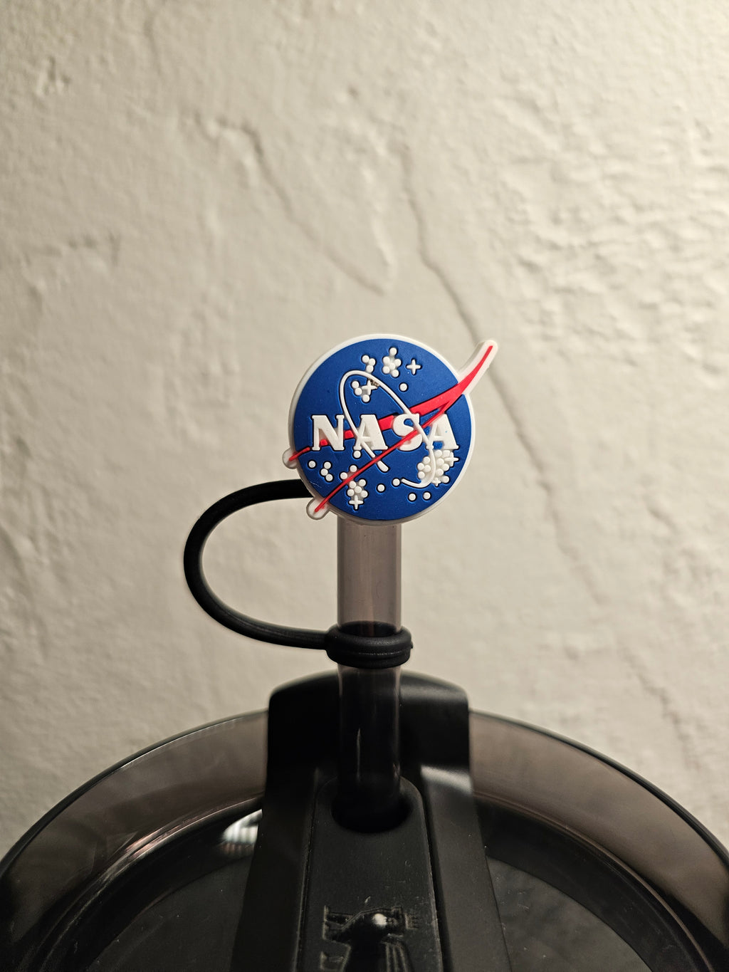 NASA Logo Straw Topper. 10mm Straw Opening.