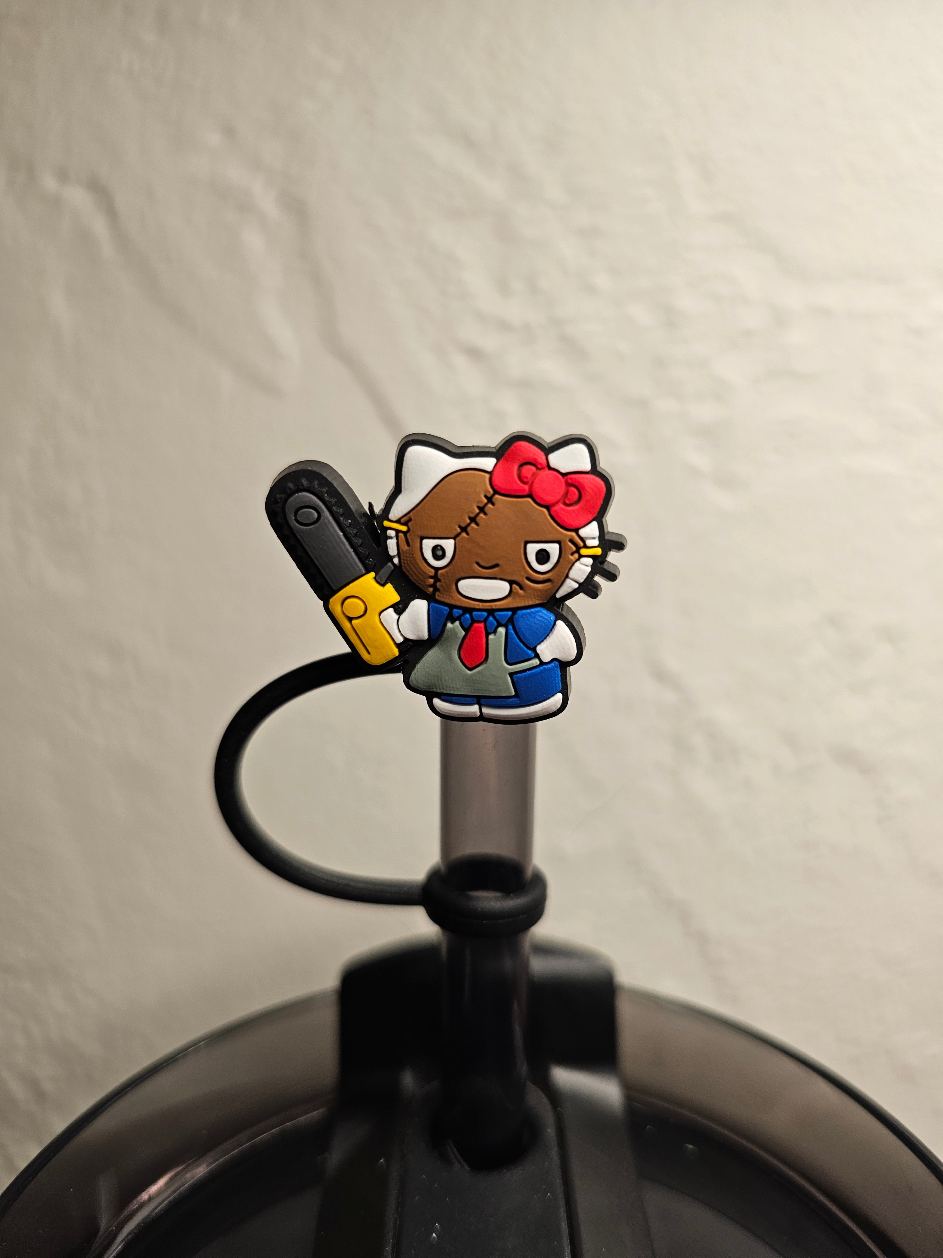 Hello Kitty Horror Movie Straw Toppers. 10mm Straw Opening. 5 Pack.