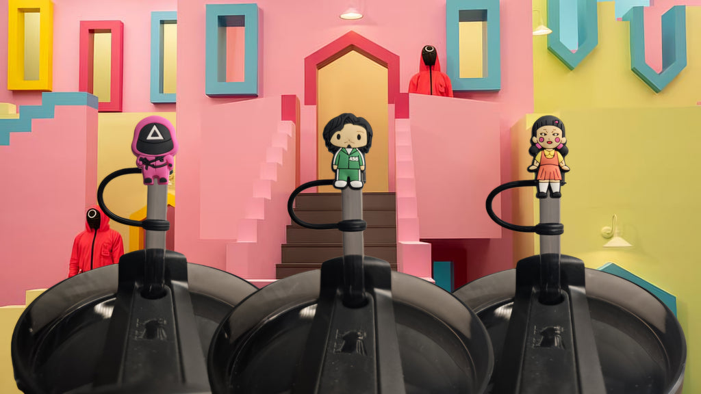 Squid Games Straw Toppers. 10mm Straw Opening. 3 Pack.