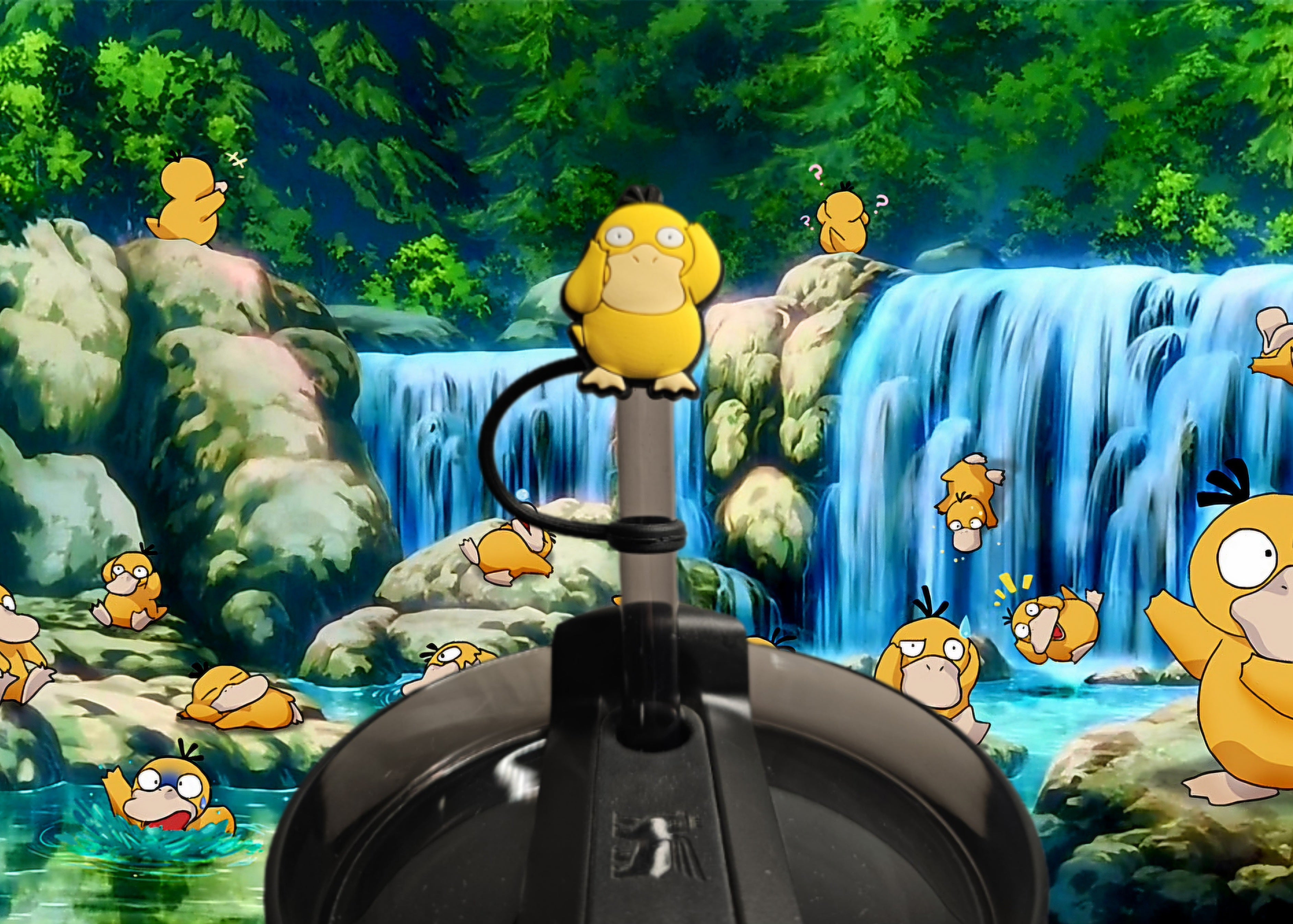 Pokémon Psyduck Straw Topper. 10mm Straw Opening.