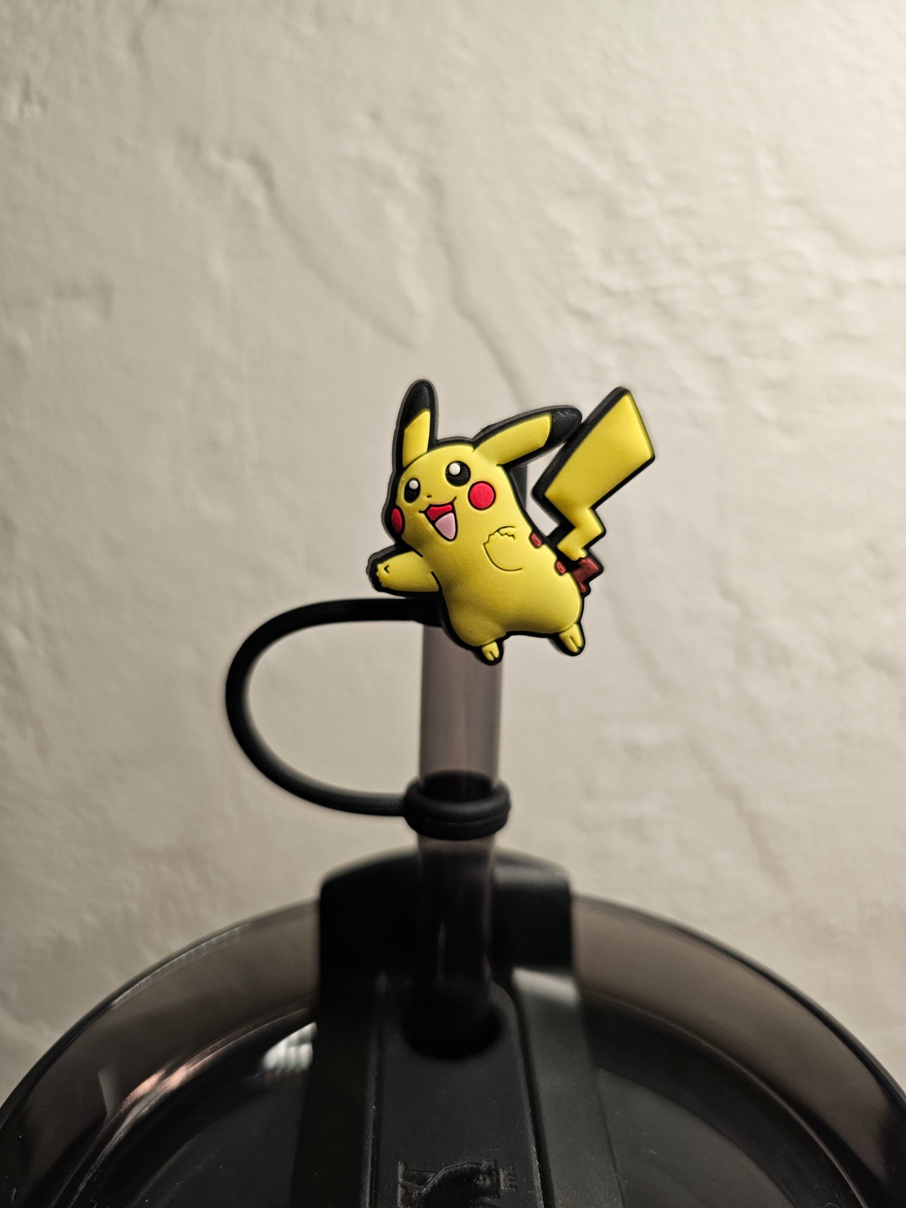 Pokémon Pikachu Straw Toppers. 10mm Straw Opening. 4 Pack.