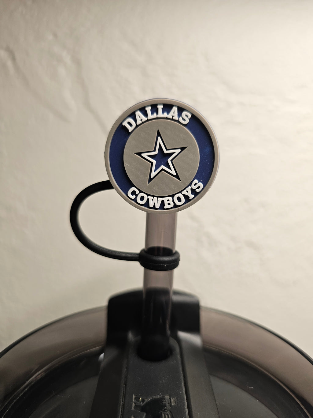 Dallas Cowboys Straw Toppers. 10mm Straw Opening. 6 Pack.