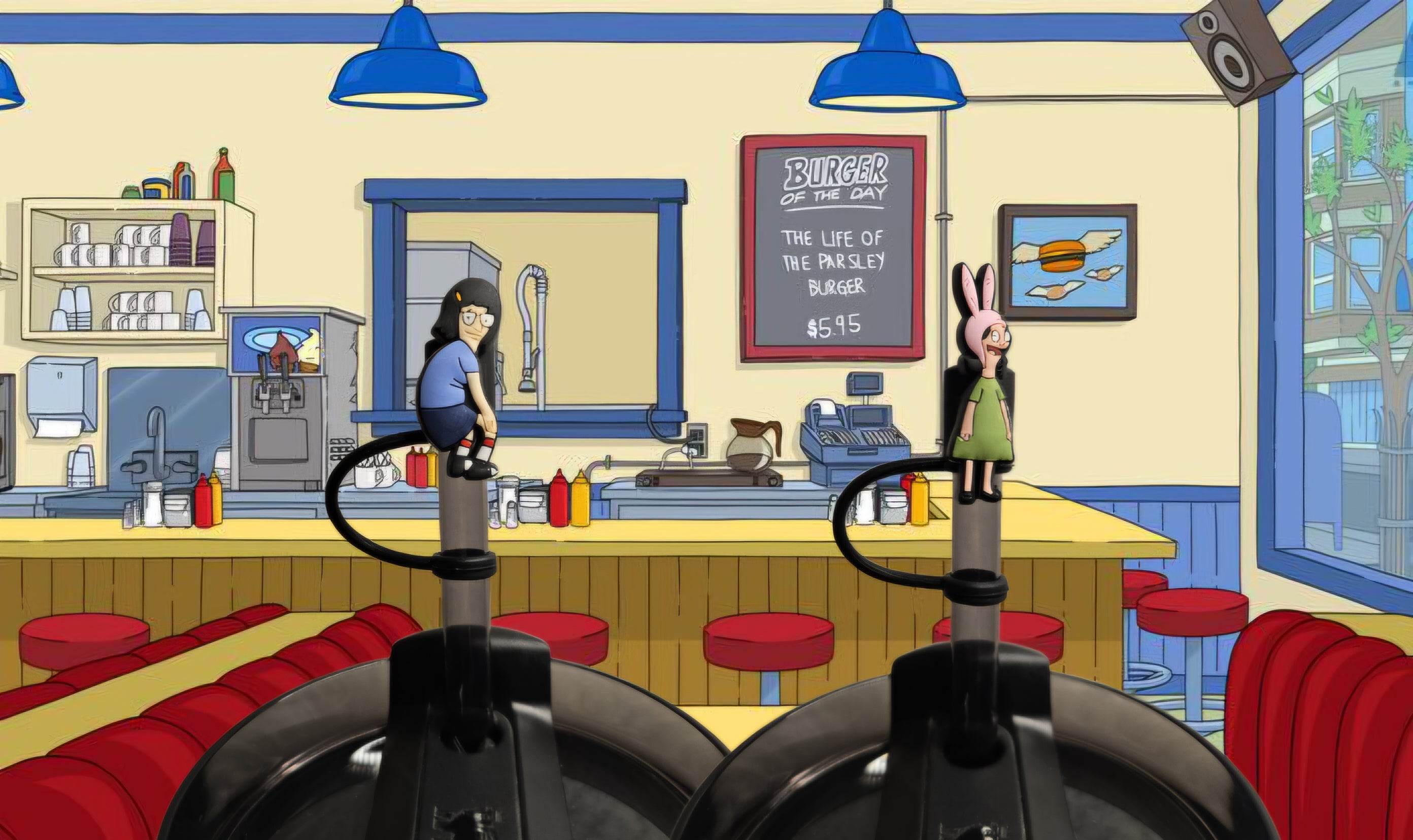 Bobs Burgers Straw Toppers. 10mm Straw Opening. 2 Pack.