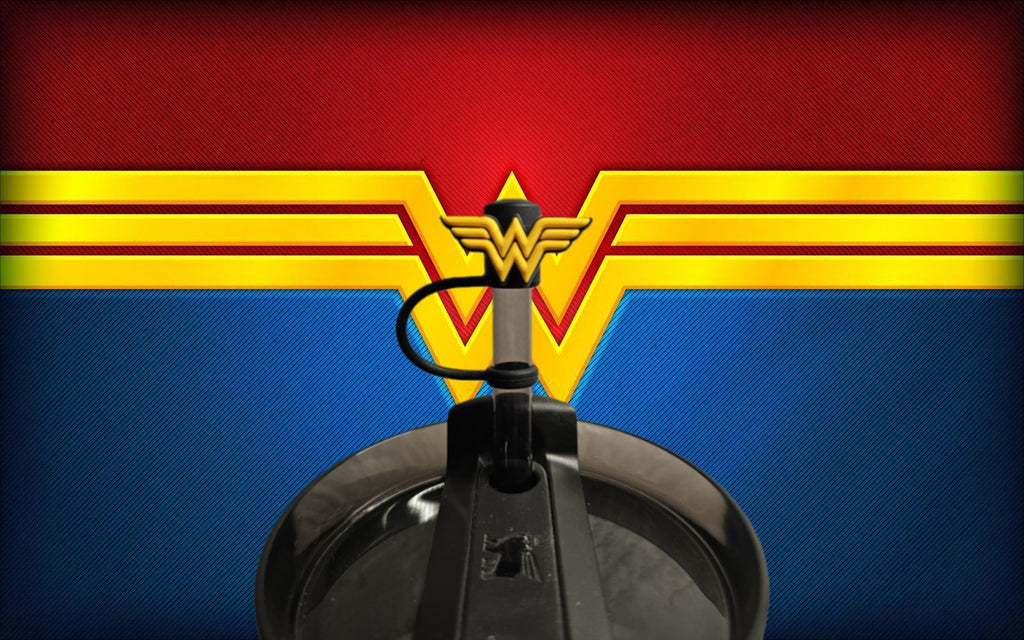 Wonder Woman Straw Topper. 10mm Straw Opening.